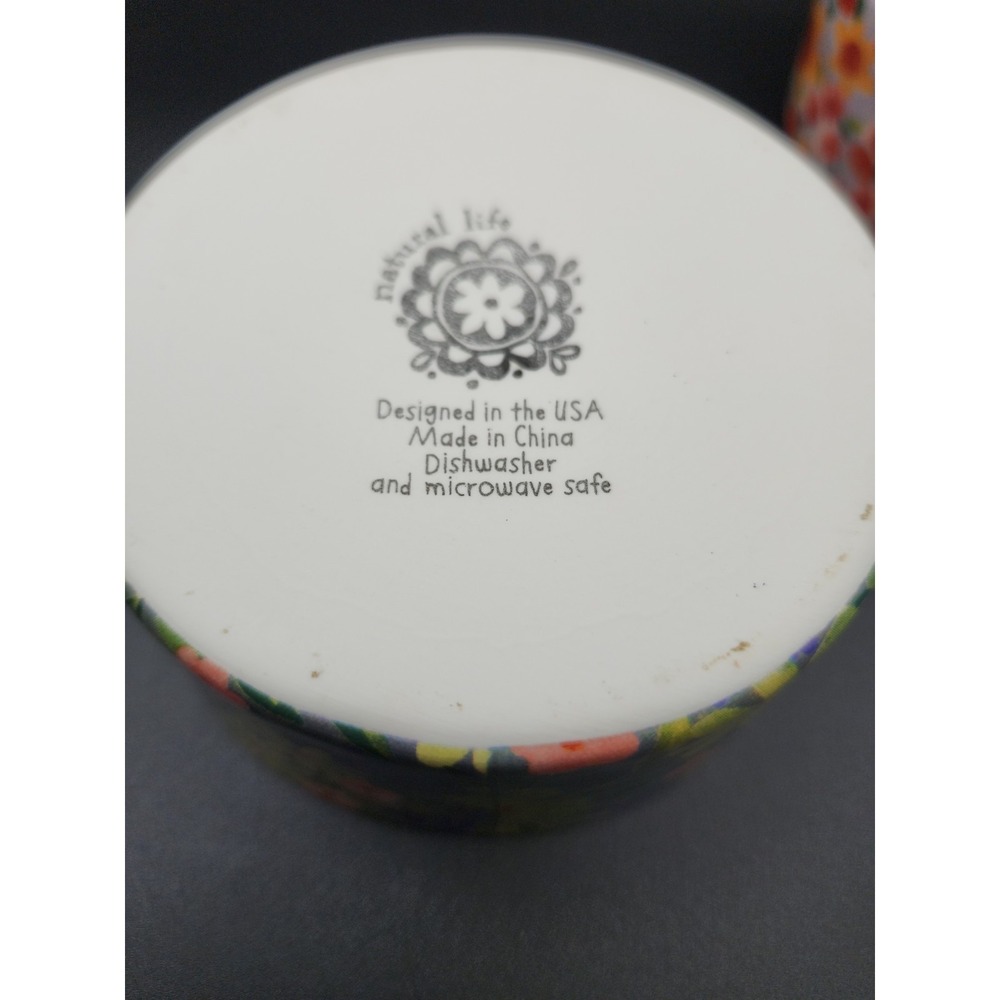 🌺Natural Life Ceramic Nesting Measuring Cups In A Multi-floral Design. Set of 4 - Picture 8 of 9